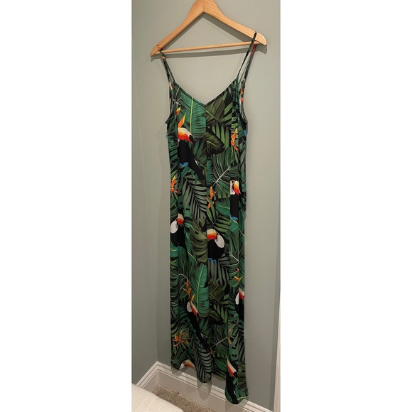 Show Me Your Mumu Tropical Toucan Leaf Jumper V Neck Size Mediun - Picture 3 of 6